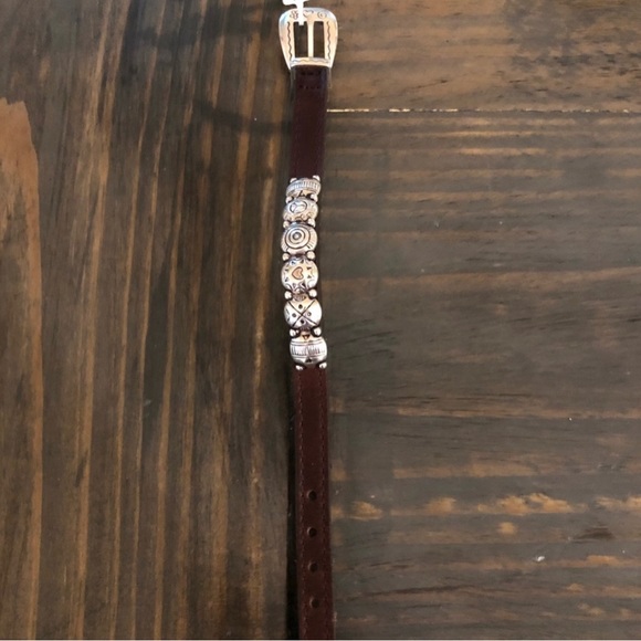 NEW! Brighten Leather Bracelet with Silver Embellishments. “Harmony” Brown. - Picture 4 of 9